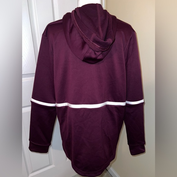 Burgundy Adidas zip up jacket - Picture 5 of 6